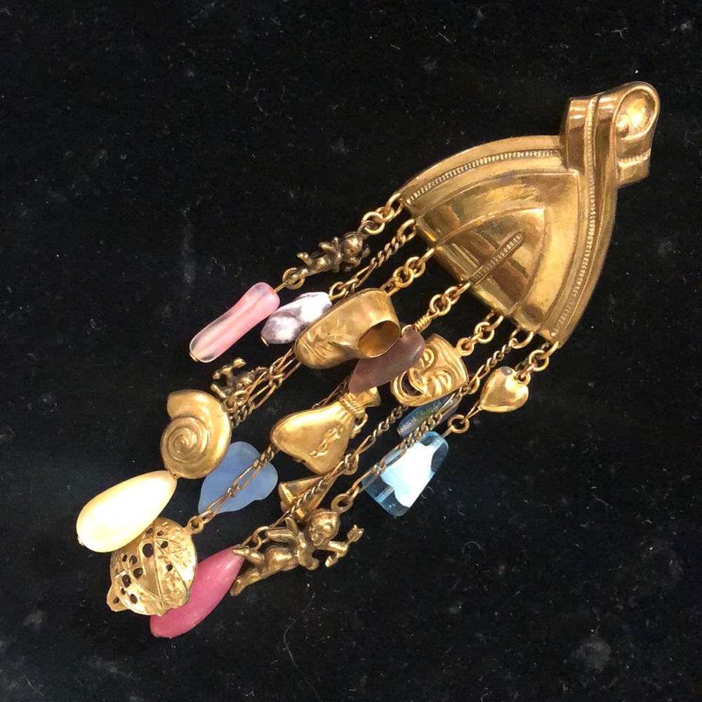 Vintage Brooch/Pin “LIFE” Themed, Artisan Crafted
